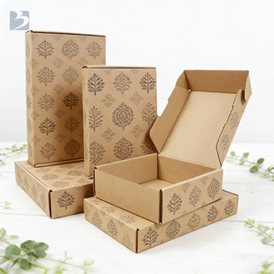 Boîtes en carton ondulé personnalisées par les fabricants, imprimées, économiques, haut de gamme, robustes, en papier recyclé, type avion, pliables, couleur variée - Product Image 2