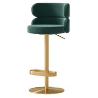 Chaise de bar pivotante réglable en velours de luxe pour îlot de cuisine, avec levage doré, idéale pour la maison et l'hôtel - Offre Spéciale