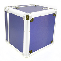 Mallette de rangement en aluminium pour équipement, vanité 1 pièce, argent noir, mallette de transport pour enregistrement vinyle