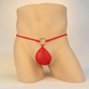 Pantaloni Sexy a vita bassa da <span class=keywords><strong>uomo</strong></span> perizoma <span class=keywords><strong>con</strong></span> stampa ad anello in acciaio trasparente <span class=keywords><strong>con</strong></span> cintura sottile traspirante biancheria intima - Product Image 3