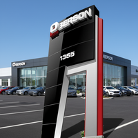 Panneau LED personnalisé pour pylon, publicité extérieure rétroéclairée, logo 3D lumineux, décoration, tableau de prix pour station-service, bâtiments, télécommande