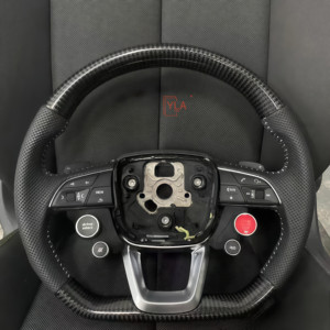 Volant semi-carbone <span class=keywords><strong>S</strong></span>-<span class=keywords><strong>Line</strong></span> avec bouton de démarrage pour <span class=keywords><strong>Audi</strong></span> Q8 SQ8 A3 <span class=keywords><strong>A4</strong></span> B9 A5 B8 A6 C7 A7 S3 S4 RS3 RS5 RS7 RS6 C8 - Product Image 1