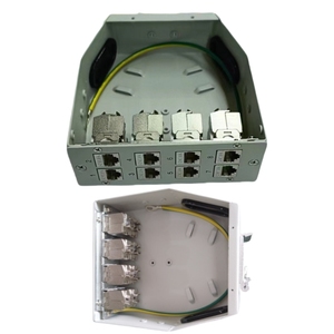 Pannello <span class=keywords><strong>Patch</strong></span> CAT <span class=keywords><strong>6A</strong></span> STP UTP 4 8 porte DIN Rail custodia pannello <span class=keywords><strong>Patch</strong></span> in fibra ottica - Product Image 1