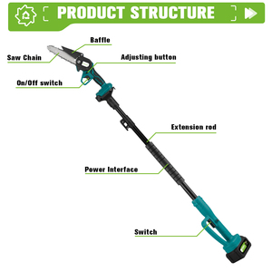 3000W เสาเลื่อยไฟฟ้าไร้สาย2.07M, <span class=keywords><strong>เลื่อย</strong></span><span class=keywords><strong>ไฟฟ้า</strong></span>ก้านเล็กไร้สายเครื่องมือ<span class=keywords><strong>ตัด</strong></span>แต่ง<span class=keywords><strong>กิ่ง</strong></span>สูงสำหรับแบตเตอรี่ <span class=keywords><strong>Makita</strong></span> 18V - Product Image 2