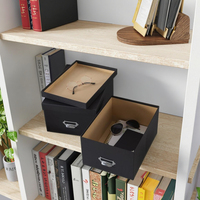 Boîtes rigides en carton noir haut de gamme personnalisées, couvercles, laminage mat, réutilisables, recyclables, portables, emballage cadeau décoratif pour la maison