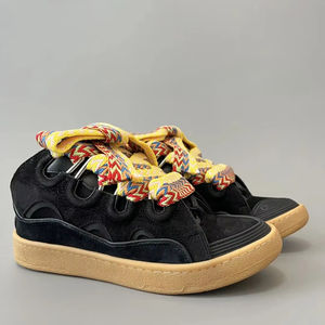 Kadın yuvarlak ayak dantel Up koşu ayakkabıları spor ayakkabı renkli ayakkabı bağı tasarım kalın dil tasarımı - Product Image 5