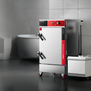 เครื่องทำข้าวอัตโนมัติเชิงพาณิชย์เครื่องทำจากสแตนเลสไฟฟ้า/แก๊ส<span class=keywords><strong>เติม</strong></span>น้ำอัตโนมัติกันลวก - Product Image 3