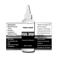 Colle pour perruques en dentelle 100 ml, colle capillaire extra forte et imperméable pour perruques en dentelle, compatible avec les étiquettes privées et le LOGO personnalisé