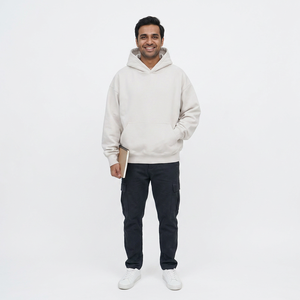 Sweat à capuche pour hommes poids lourd transfrontalier 460g avec conception d'impression bouffante sweats à capuche personnalisés de style Streetwear sportif - Product Image 1
