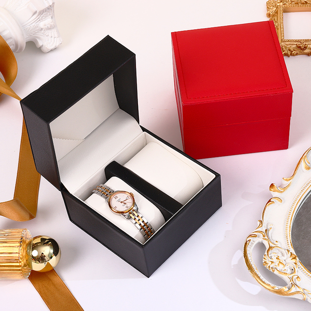 Luxury Custom Logo Mens Womens Packing Watch Box Packaging PU Leather Jewelry Watch Boxes Cases