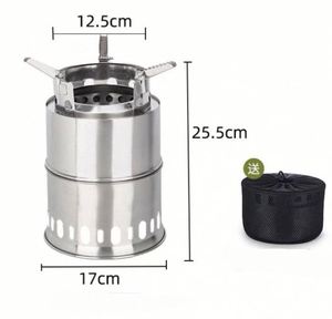 Fourneau à bois portable sans fumée pour la cuisson au charbon de bois, idéal pour le camping, la randonnée et les fêtes - Product Image 2