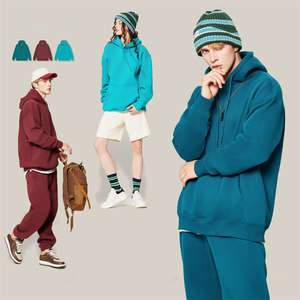 Hombres de alta calidad de algodón grueso pesado polar pullover HOODIE drop hombro oversized HOODIE Custom logosweatshirt - Product Image 4