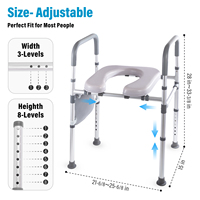 Chaise de toilette portable pliable Pengxing pour personnes à mobilité réduite, idéale pour la douche et les salles de bain