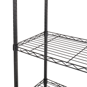 Étagère de rangement durable à 5 niveaux pour garage avec roulettes de 4 pouces, organisateur en fil métallique réglable, capacité de 300 lb par étagère - Product Image 6