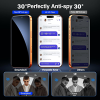 NOTHING Mobiele Telefoons Golden Diamond 2.5D Waterdicht HD Helder Anti-reflectie Anti-explosie Anti-spionage 9H Gehard Glas 0,33 mm dik