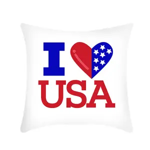 Diskon besar penutup bantal sublimasi cetak gaya Amerika Serikat murah berlapis kulit persik