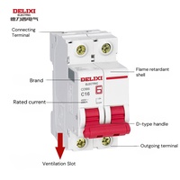 Fabricante Venta profesional DELIXI CDB6i 1A - 63A MCB mini disyuntores miniatura 1P 1P + N 2P 3P 4P tipos