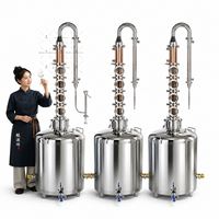Équipement de distillation d'alcool Ace 50L 80L 100L, alambic à colonne en cuivre pour la production de vodka, whisky et rhum