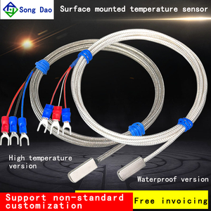 مستشعر حرارة من نوع Pt100 قابل للصق لقياس درجة حرارة السطح، مقاومة حرارية من البلاتين نوع K/E للتركيب بالثقب - Product Image 2
