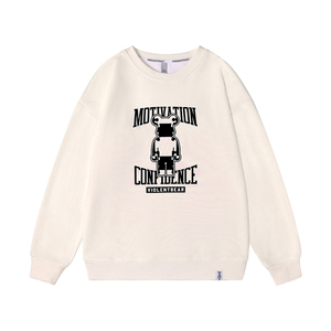 Suéter de cuello redondo 2025 con logotipo personalizado para hombre y mujer, ropa holgada americana para primavera y otoño. - Product Image 1