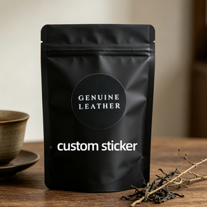 Etiquetas Redondas de Cuero Genuino Impresas Personalizadas en Rollo, Etiquetas Autoadhesivas Negras con Logotipo para Accesorios de Cuero - Product Image 4