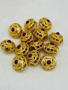 <span class=keywords><strong>Separador</strong></span> de agujeros grandes de latón chapado en oro para pulseras, cuentas de latón, conectores para fabricación de pulseras y collares, gran oferta - Product Image 2