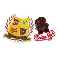 Patch de broderie personnalisé 1913 Delta Sorority Girl Red DST Chenille patchs thermocollants pour vêtements en forme de coeur et de fleur pour chapeaux