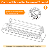 Imprimante thermique portable NETUM haute résolution 300 dpi - Compatible avec le papier A4, noyau à base de cire, garantie 1 an, en stock
