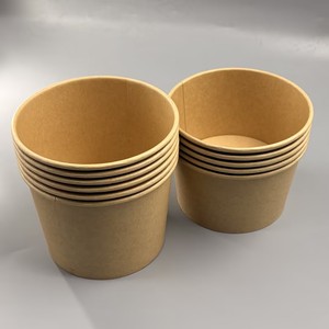 OEM ODM Compostable Round <b>Paper</b> <b>Bowl</b> Custom Size Printed Kraft Takeaway <b>Bowl</b> For Meal Prep Containers - Product Image 4