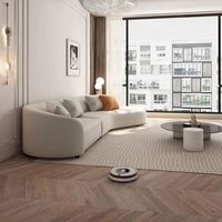 Moon Sofa Modernes Minimalistisches Kombinationsdesign Hochdichter Schaumstoff Wasserdichtes Bogenförmiges Stoff-Dreisitzer-Sofa für Wohnzimmer