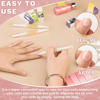 Stylo à huile pour cuticules, motif carré, flacon de 5 ml, soin nourrissant pour les ongles, protection de la surface de brossage, 15 saveurs d'huile