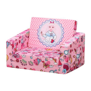 <span class=keywords><strong>Tumbona</strong></span> <span class=keywords><strong>plegable</strong></span> para niños con tela lavable y cojín extraíble, muebles para niños, sofá para niños - Product Image 1