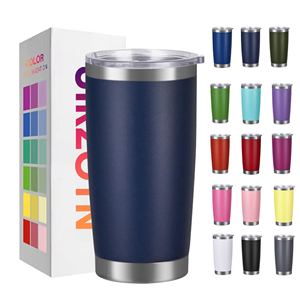Vasos Térmicos de Café con Aislamiento de Doble Pared y Recubrimiento en Polvo de 20oz y 30oz al por Mayor, Taza de Viaje de Acero Inoxidable de 20 oz con Logotipo Personalizado - Product Image 1