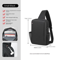 Sac de poitrine de voyage en toile tendance - Fermeture éclair étanche Sac bandoulière pour un usage quotidien et des aventures en plein air