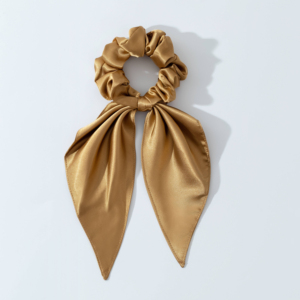 Nouveau Chouchou en Soie Satinée avec Nœud en Ruban, Doux, Extensible et Élastique, Attache-queue de Cheveux Vintage pour Femmes et Filles, Vente en Gros - Product Image 1