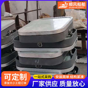 ช่องแสงทรงสี่เหลี่ยมป้องกันการระเบิดสำหรับอุปกรณ์เรือยอชท์ อุปกรณ์เชื่อมติดตั้งท่าเรือ ทำจากกระจกนิรภัย ผลิตจากวัสดุ PC PVC - Product Image 2