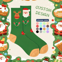 Chaussettes de Noël pour hommes, chaussettes de sport, chaussettes de fête amusantes, cadeau de vacances, chaussettes athlétiques en coton respirant, design personnalisé