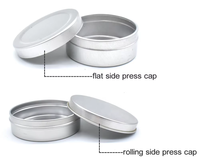 Pot vide rond en aluminium de 30g pour crème visage, 100g, 150g, avec logo personnalisé, boîte en aluminium argenté pour savon et cire capillaire