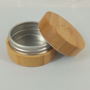 Thiết kế thời trang nhôm Jar với tre trang trí kem Jar đa kích thước mỹ phẩm hộp tre - Product Image 5