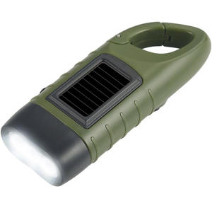 Lampe torche LED solaire à manivelle portable en ABS, directement de l'usine, pour la randonnée, multifonctionnelle, recharge USB de survie - Product Image 5