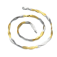 Bijoux TIANYIDA Collier chaîne serpent torsadé plaqué or 18 carats Collier en argent sterling 925 Bijoux fins personnalisés