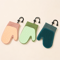 Gant de toilettage pour animaux double face antibactérien avec poils élastiques en TPR, rangement portable pour l'élimination des poils d'animaux et le nettoyage des tapis