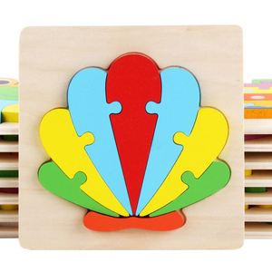 Juego Educativo para Bebés y Niños Pequeños, Bloques Bonitos, Ecológicos, Seguros para Bebés, Rompecabezas 3D de Madera - Product Image 3