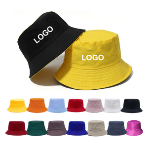 Ranguo Reversible Custom Logo Embroidery Printing Polyester/Cotton Children's Bucket Hat Curved Brim Fashion Comfortable Durable