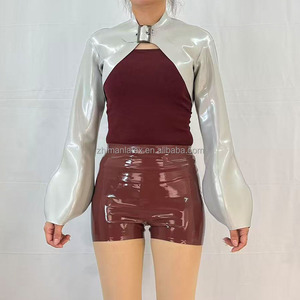<span class=keywords><strong>Shorts</strong></span> décontractés pour femmes en <span class=keywords><strong>latex</strong></span> 100% naturel, personnalisables en taille et en couleur, OEM ODM - Product Image 4