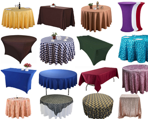 100% Polyester Luxury Round <strong>Table</strong> <strong>Cloth</strong> Decoration Banquet Wedding Embroidered Rosette Flower Tablecloth - Product Image 2