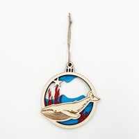 2023 nouveauté arbre de noël décoration ornement mer Animal tortue requin dauphin ornements personnalisé en bois ornements de noël
