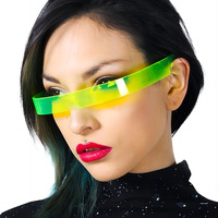 Gafas de Sol Envolventes Cyberpunk con Protección UV400, Estilo Influencer Europeo-Americano para Discotecas y Bailarinas a la Moda