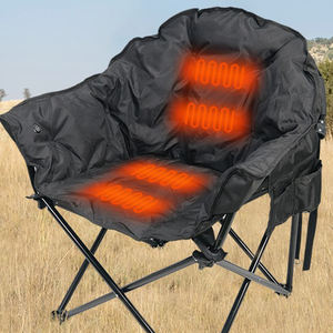 Entai Chaise de camping chauffante en aluminium surdimensionnée pliante rembourrée robuste avec poche latérale porte-gobelet sac de transport pour salle à manger - Product Image 2