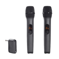 Système sans Fil Double Microphone J301 avec Récepteur Double Canal J 301JBL, Micro Karaoké UHF Rechargeable à Annulation de Bruit pour Scène